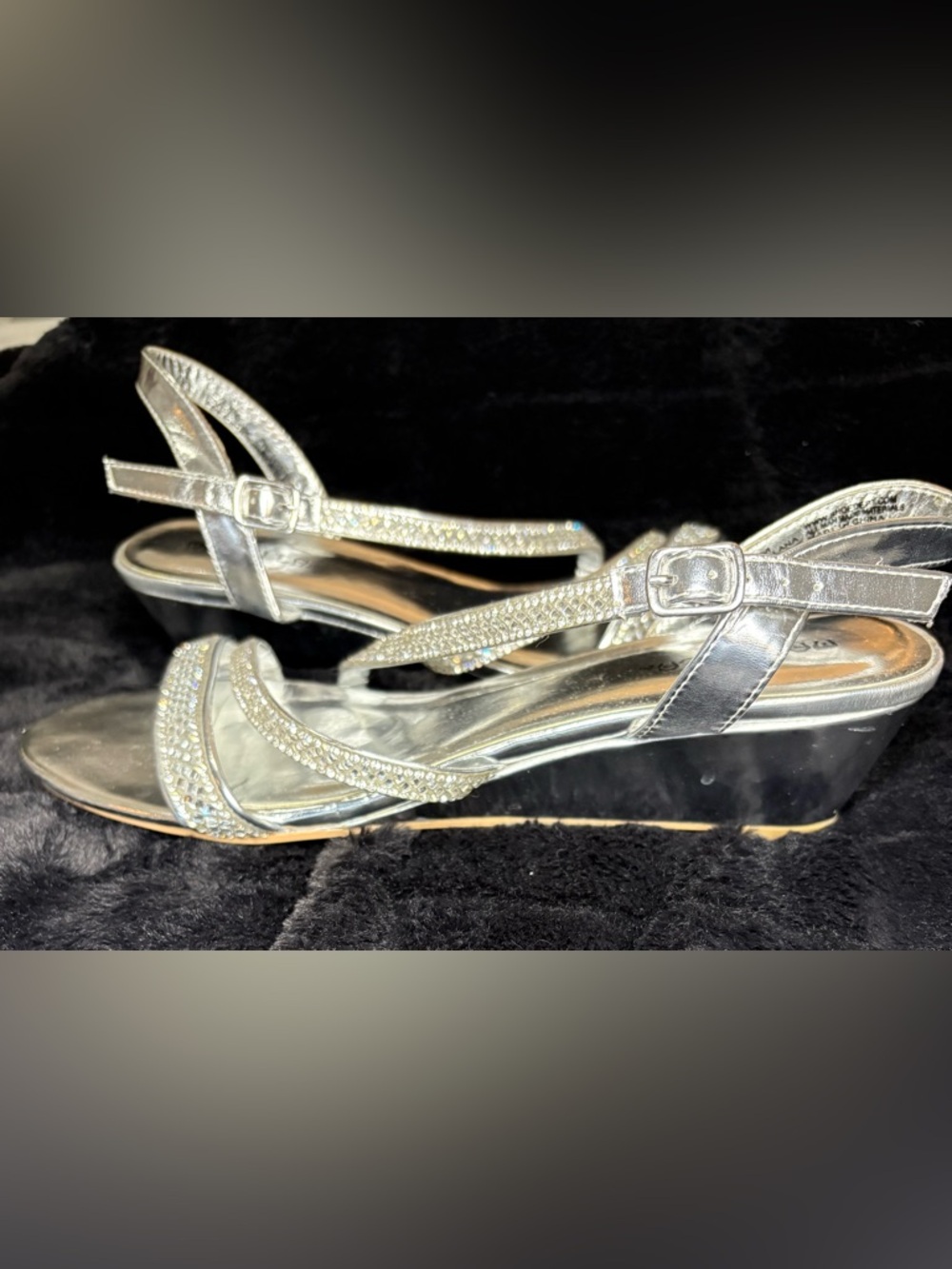 Marbella Rhinestone Wedges - Silver - Picture 4 of 6